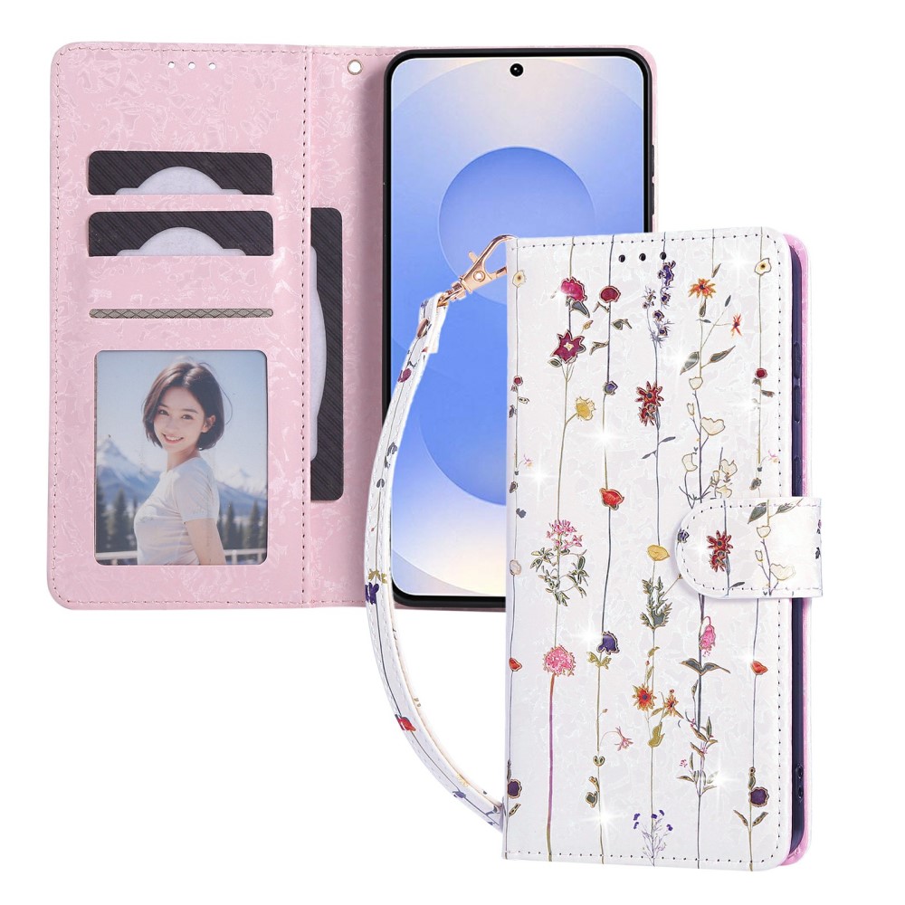  Samsung Galaxy S25 Edge Fodral RFID Små Blommor - Teknikhallen.se