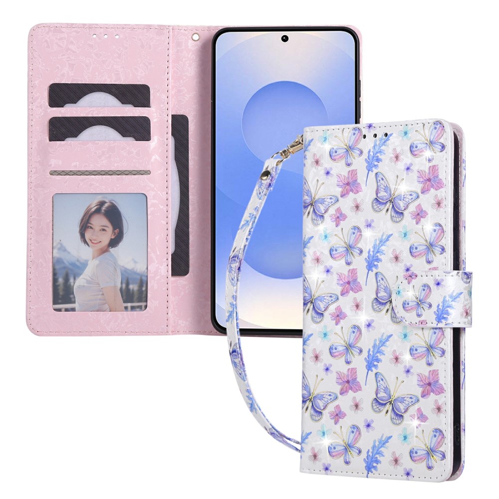  Samsung Galaxy S25 Edge Fodral RFID Fjärilar / Blommor - Teknikhallen.se