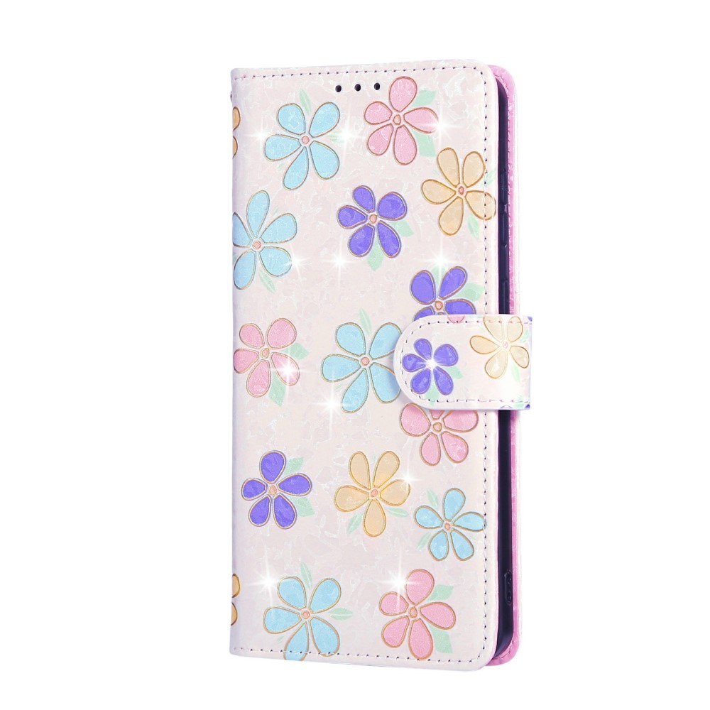  Samsung Galaxy S25 Edge Fodral RFID Färgglada blommor - Teknikhallen.se