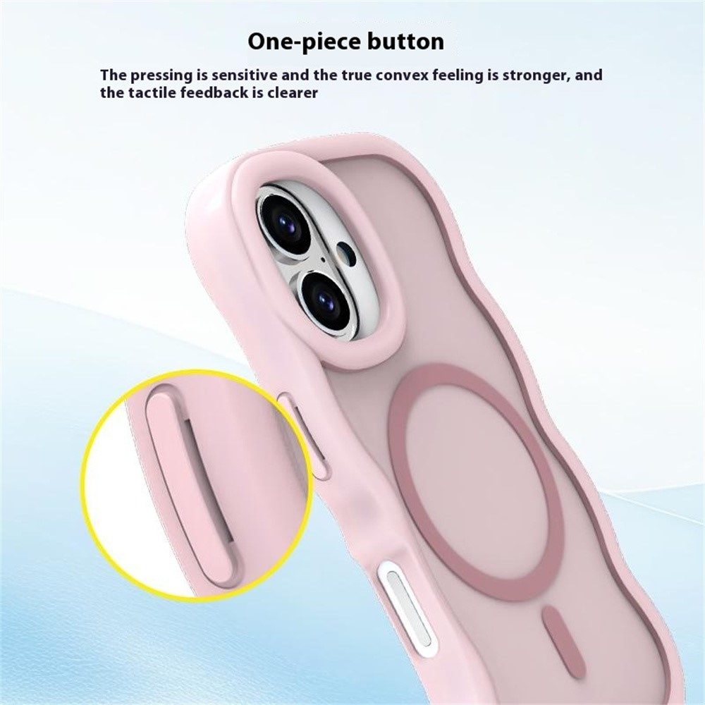  iPhone 16 Plus Skal MagSafe Wavy Matt Svart - Teknikhallen.se