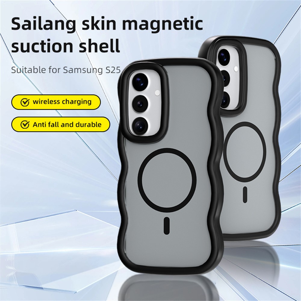  Samsung Galaxy S25 / S24 Skal MagSafe Wavy Matt Rosa - Teknikhallen.se