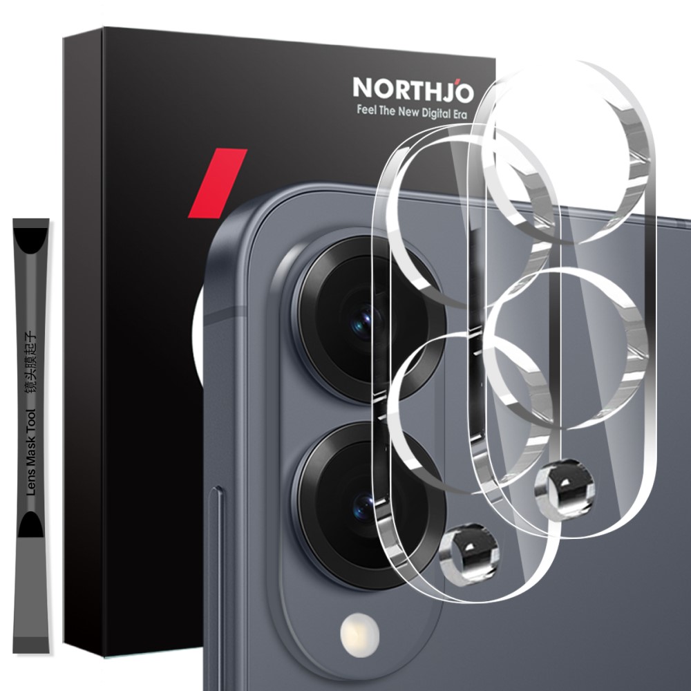 NORTHJO NORTHJO Galaxy S25 Edge 2-PACK Linsskydd Transparent - Teknikhallen.se