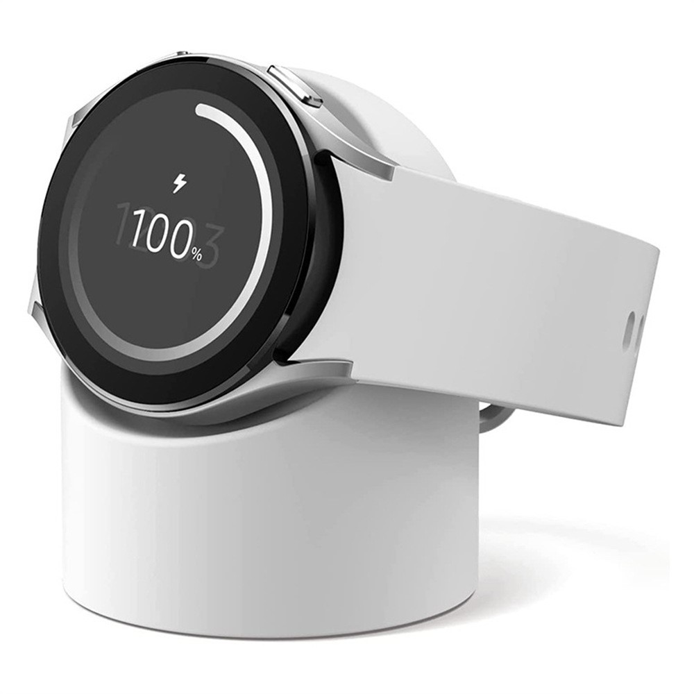  Samsung Galaxy Watch 5/5 Pro/6/7/FE Silikon Stativ Vit - Teknikhallen.se