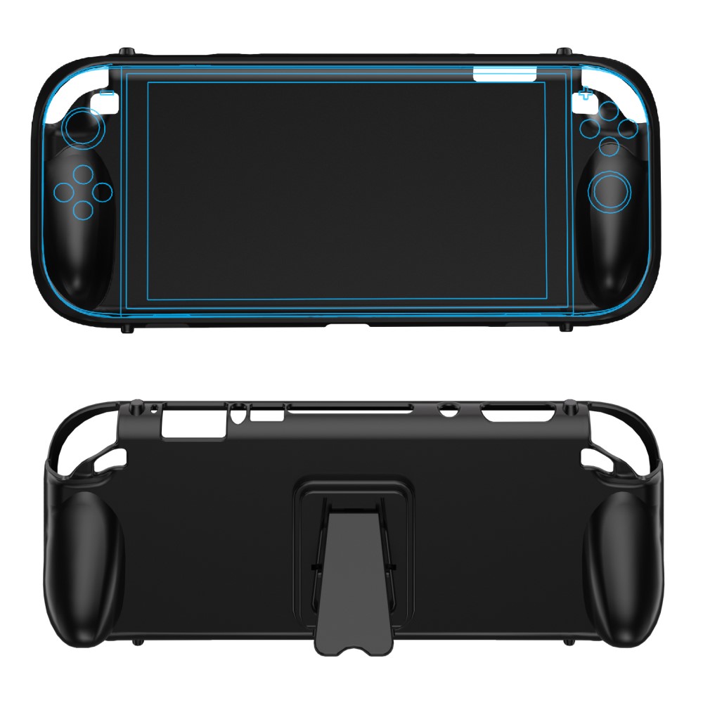 JYS JYS Nintendo Switch 2 Skal TPU Kickstand Svart - Teknikhallen.se
