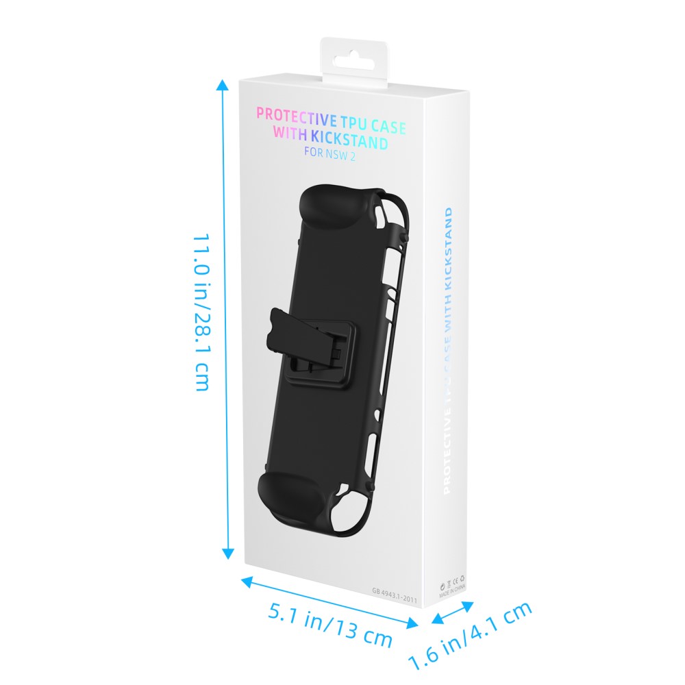 JYS JYS Nintendo Switch 2 Skal TPU Kickstand Svart - Teknikhallen.se