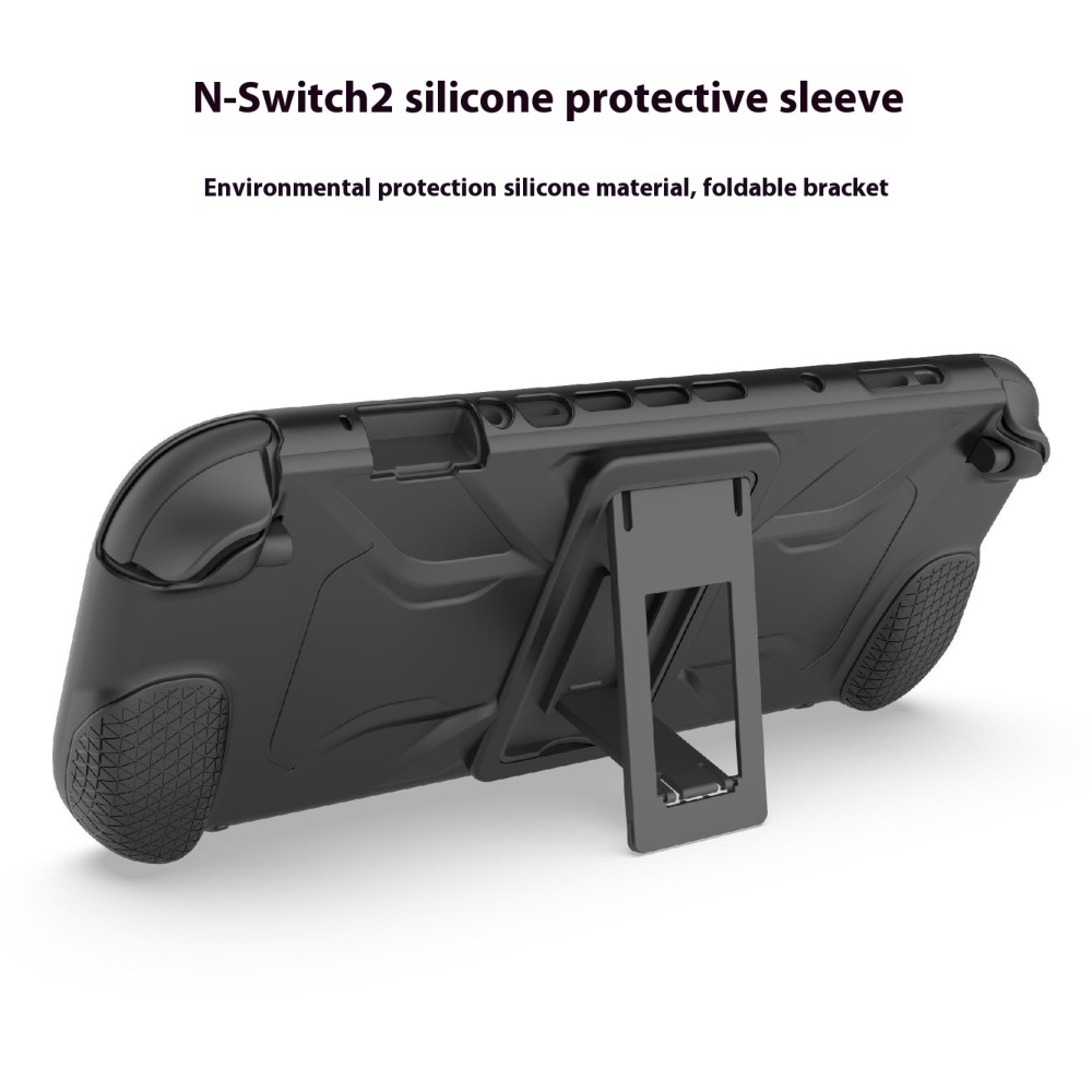 PGTECH PGTECH Nintendo Switch 2 Skal Kickstand Silikon Svart - Teknikhallen.se