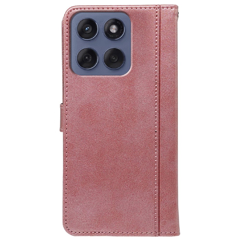  Motorola Edge 60 / 60 Fusion Fodral Läder Roséguld - Teknikhallen.se