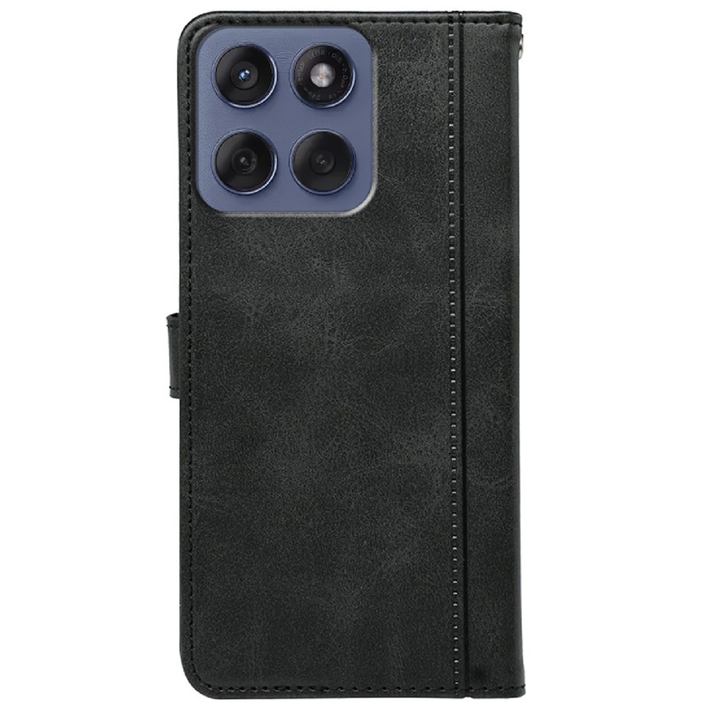  Motorola Edge 60 / 60 Fusion Fodral Läder Svart - Teknikhallen.se