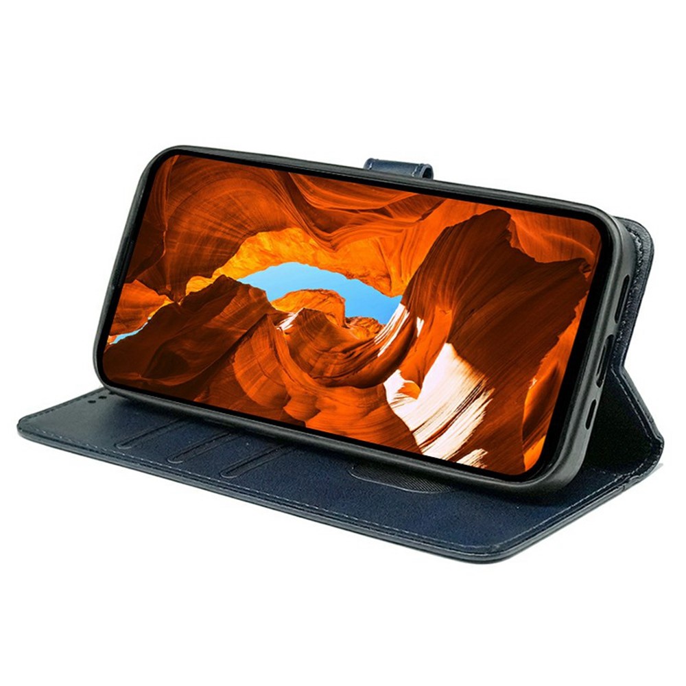  Motorola Edge 60 / 60 Fusion Fodral Läder Blå - Teknikhallen.se