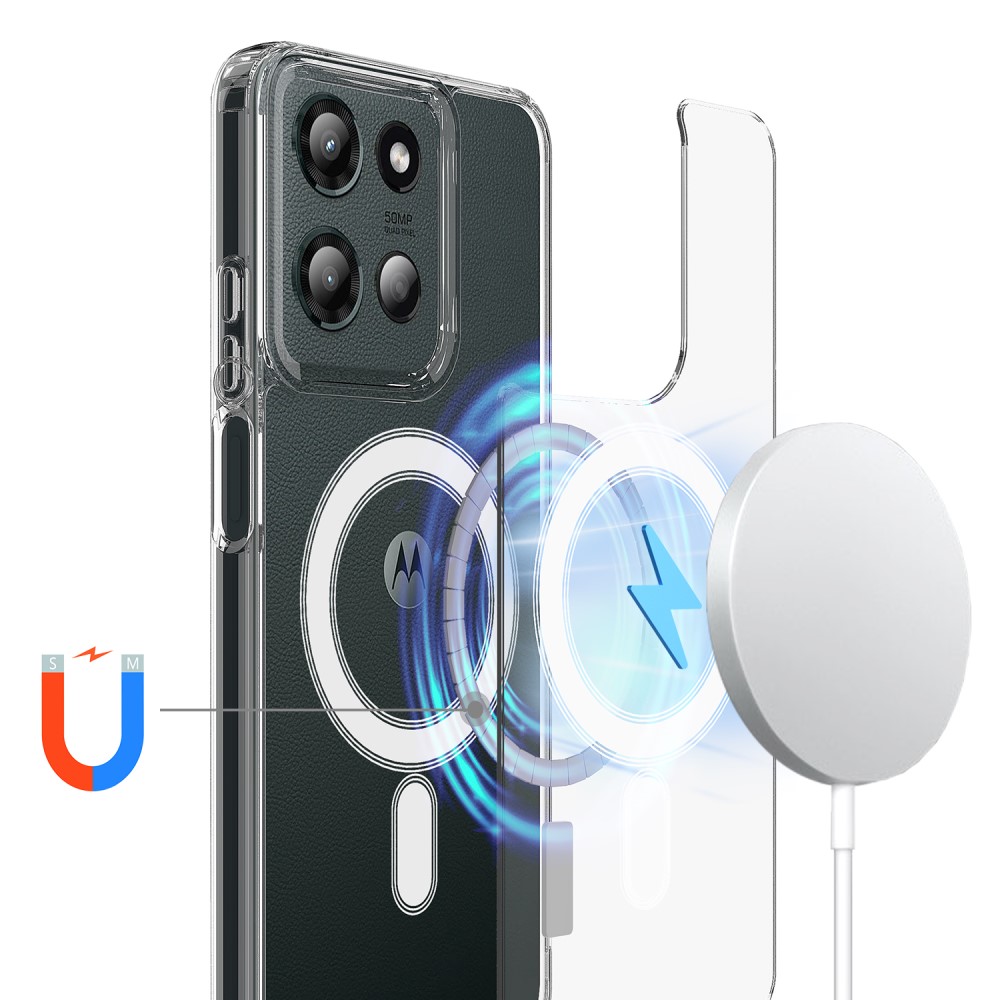  Motorola Edge 60 Stylus Skal Skal MagSafe TPU/Akryl Transparent - Teknikhallen.se
