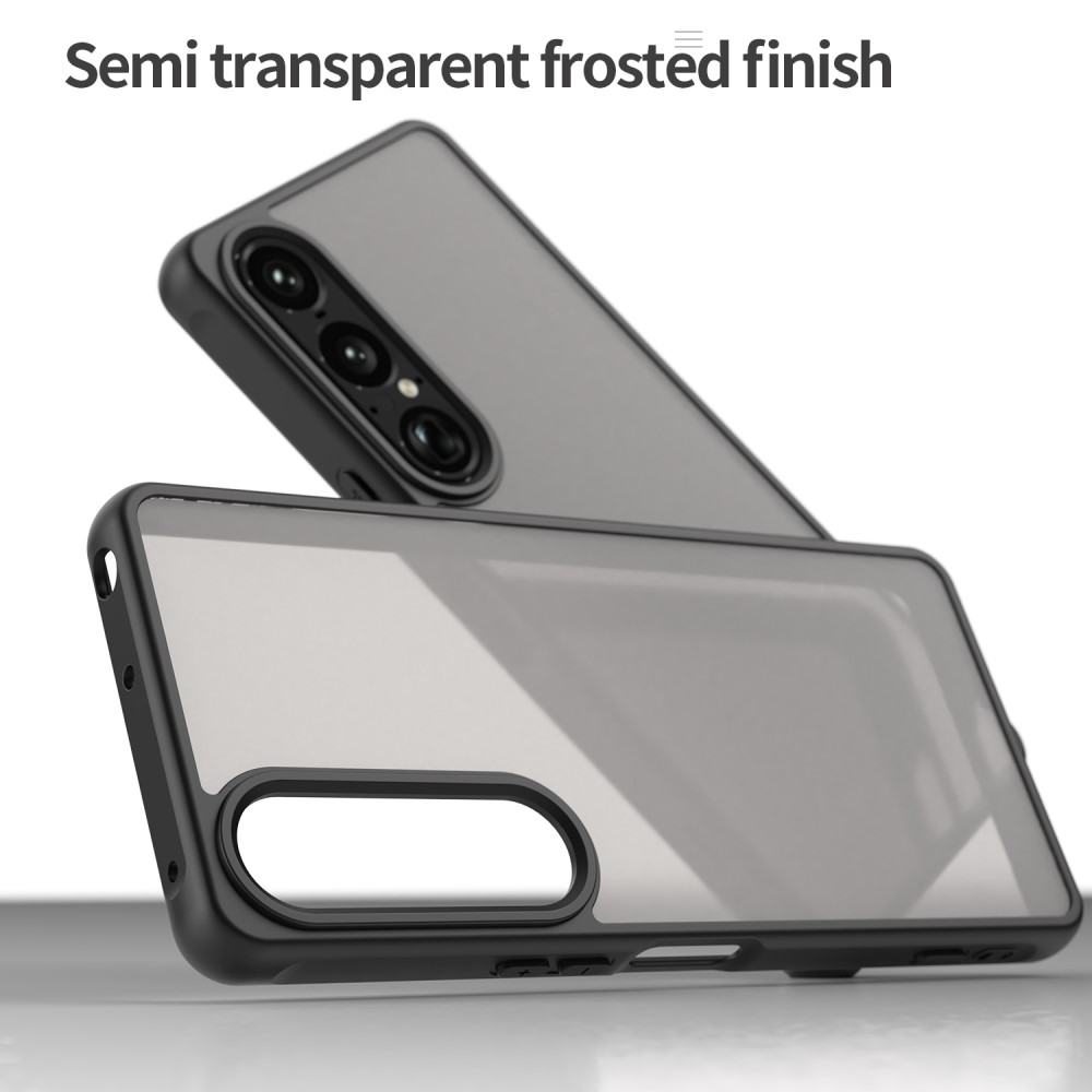  Sony Xperia 1 VII Skal Hybrid Frosted Svart - Teknikhallen.se