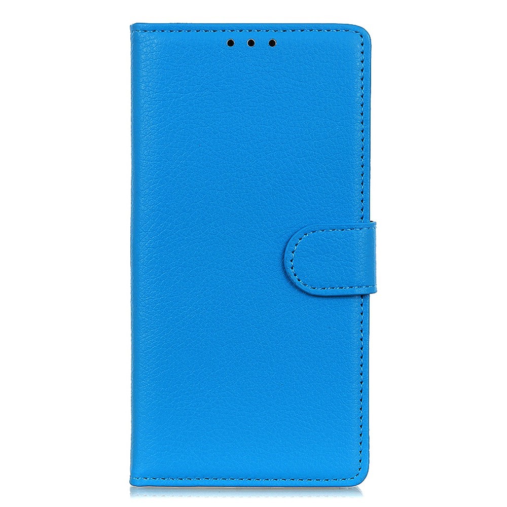  Sony Xperia 1 VII Fodral Litchi Läder Blå - Teknikhallen.se
