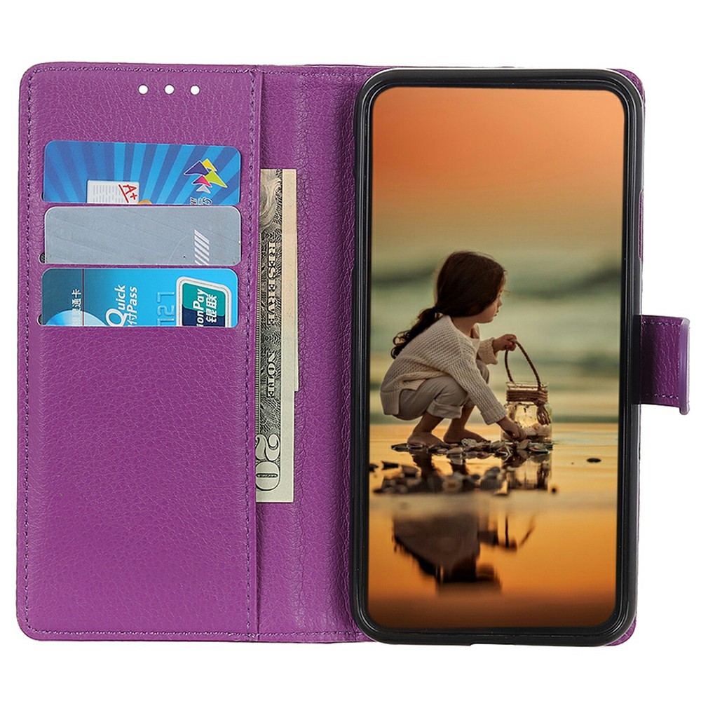  Sony Xperia 1 VII Fodral Litchi Läder Lila - Teknikhallen.se
