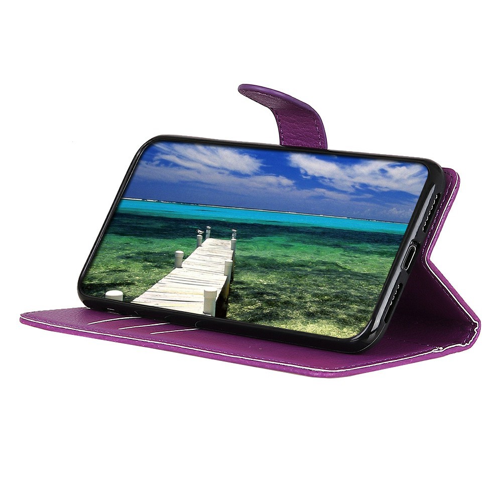  Sony Xperia 1 VII Fodral Litchi Läder Lila - Teknikhallen.se