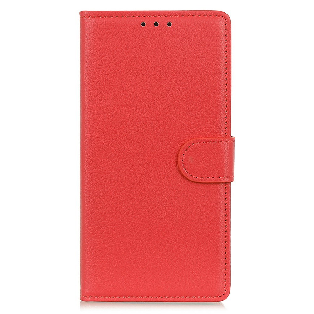  Sony Xperia 1 VII Fodral Litchi Läder Röd - Teknikhallen.se