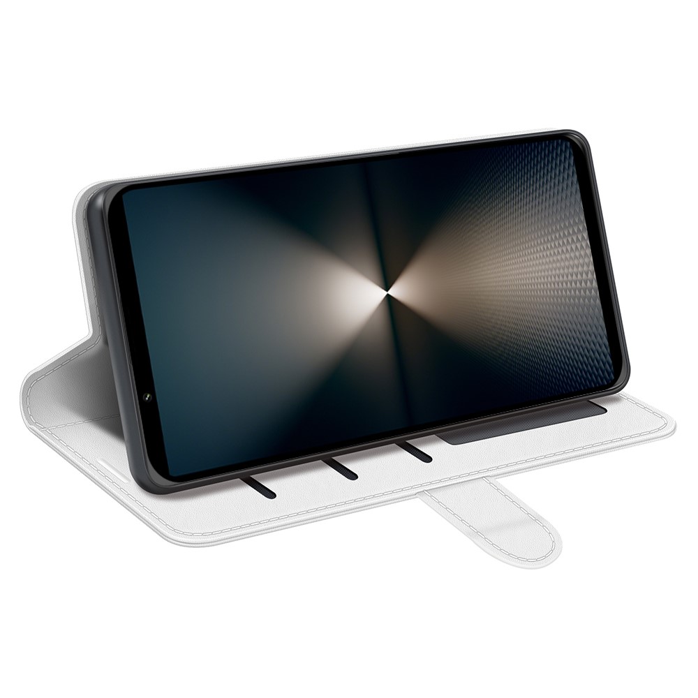  Sony Xperia 1 VII Fodral Crazy Horse Läder Vit - Teknikhallen.se