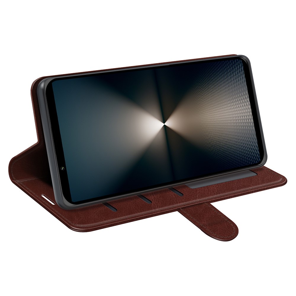  Sony Xperia 1 VII Fodral Crazy Horse Läder Brun - Teknikhallen.se