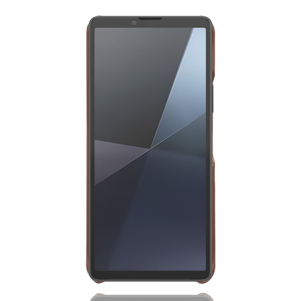  Sony Xperia 10 VII Läderbelagt Skal Med Kortfack Brun - Teknikhallen.se