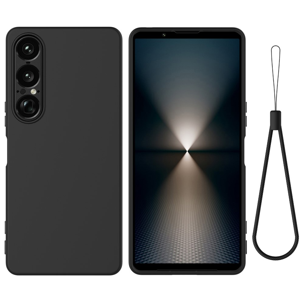  Sony Xperia 1 VII Skal Liquid Silikon Svart - Teknikhallen.se