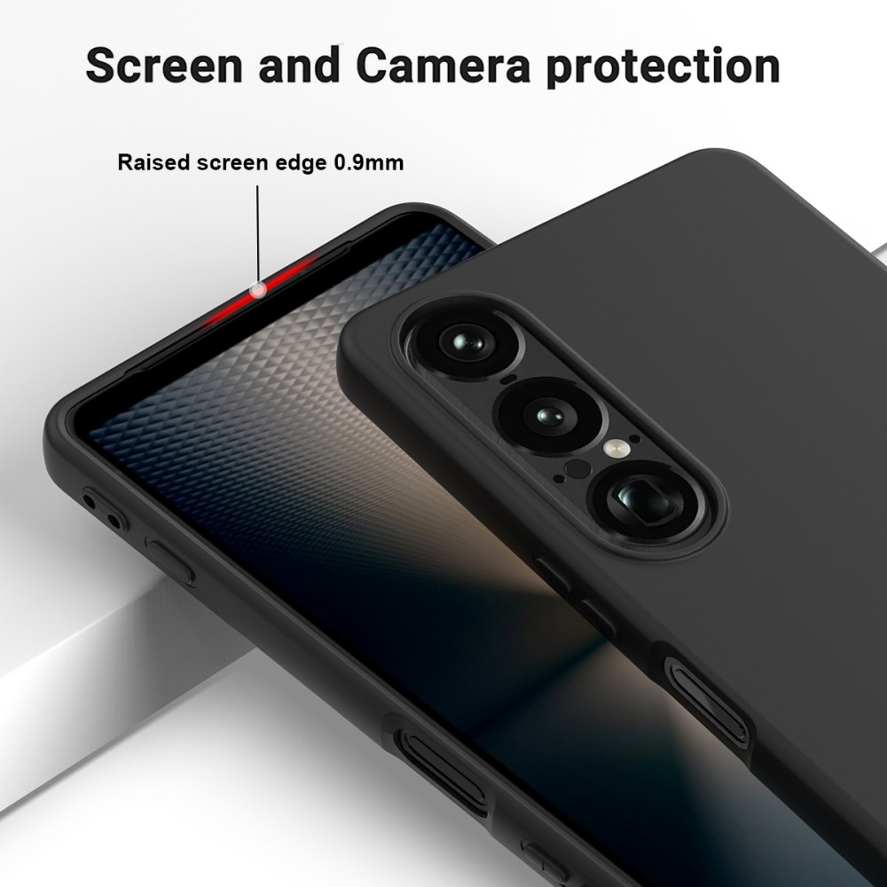  Sony Xperia 1 VII Skal Liquid Silikon Svart - Teknikhallen.se