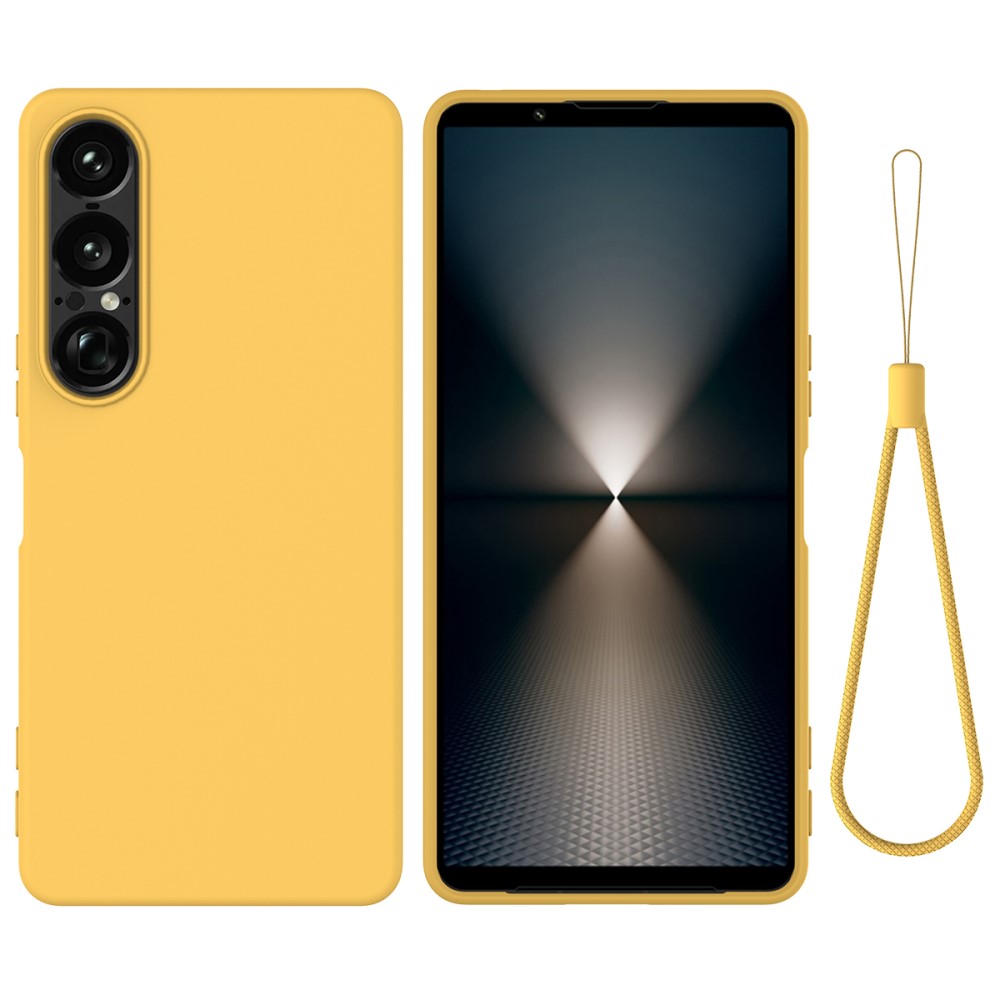  Sony Xperia 1 VII Skal Liquid Silikon Gul - Teknikhallen.se