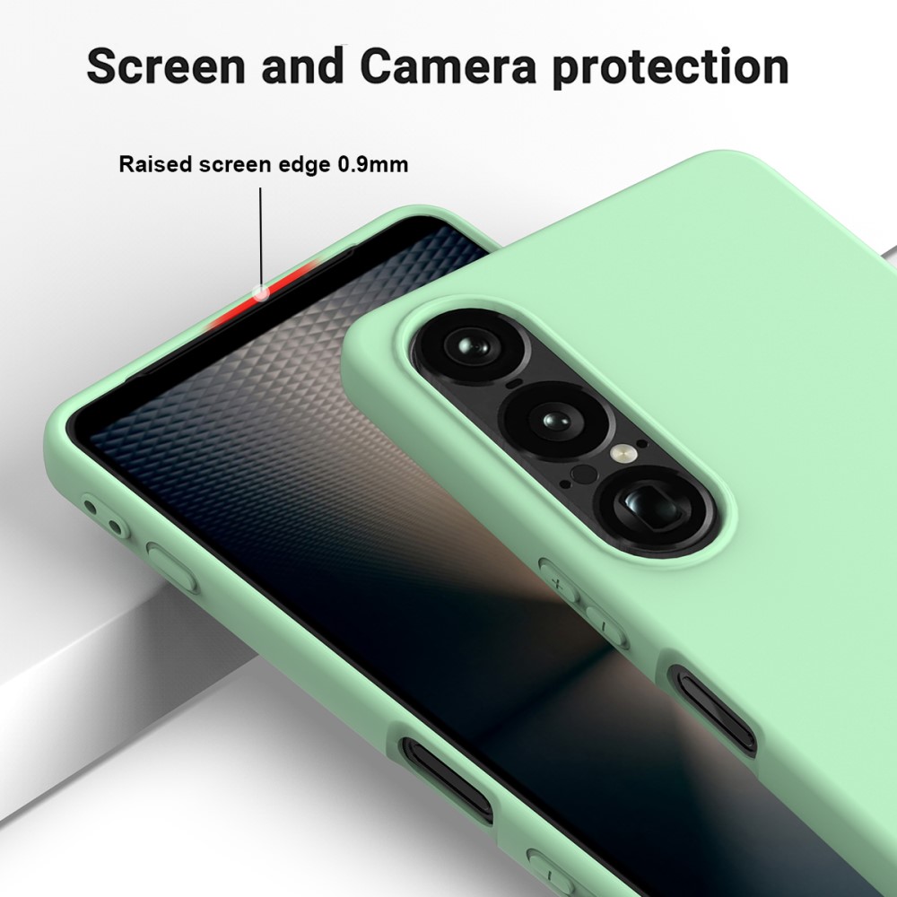  Sony Xperia 1 VII Skal Liquid Silikon Grön - Teknikhallen.se