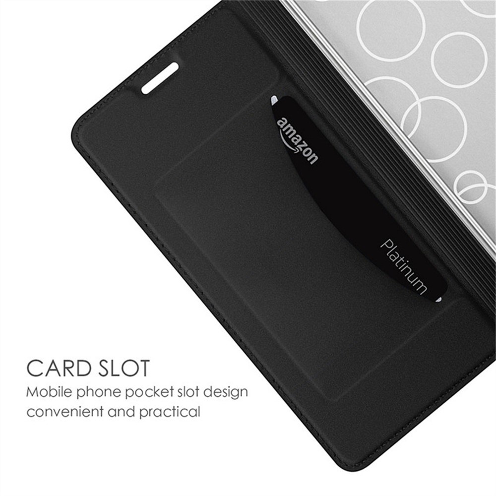  Sony Xperia 1 VII Fodral Flip Läder Svart - Teknikhallen.se
