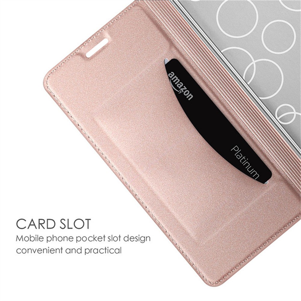  Sony Xperia 1 VII Fodral Flip Läder Roséguld - Teknikhallen.se