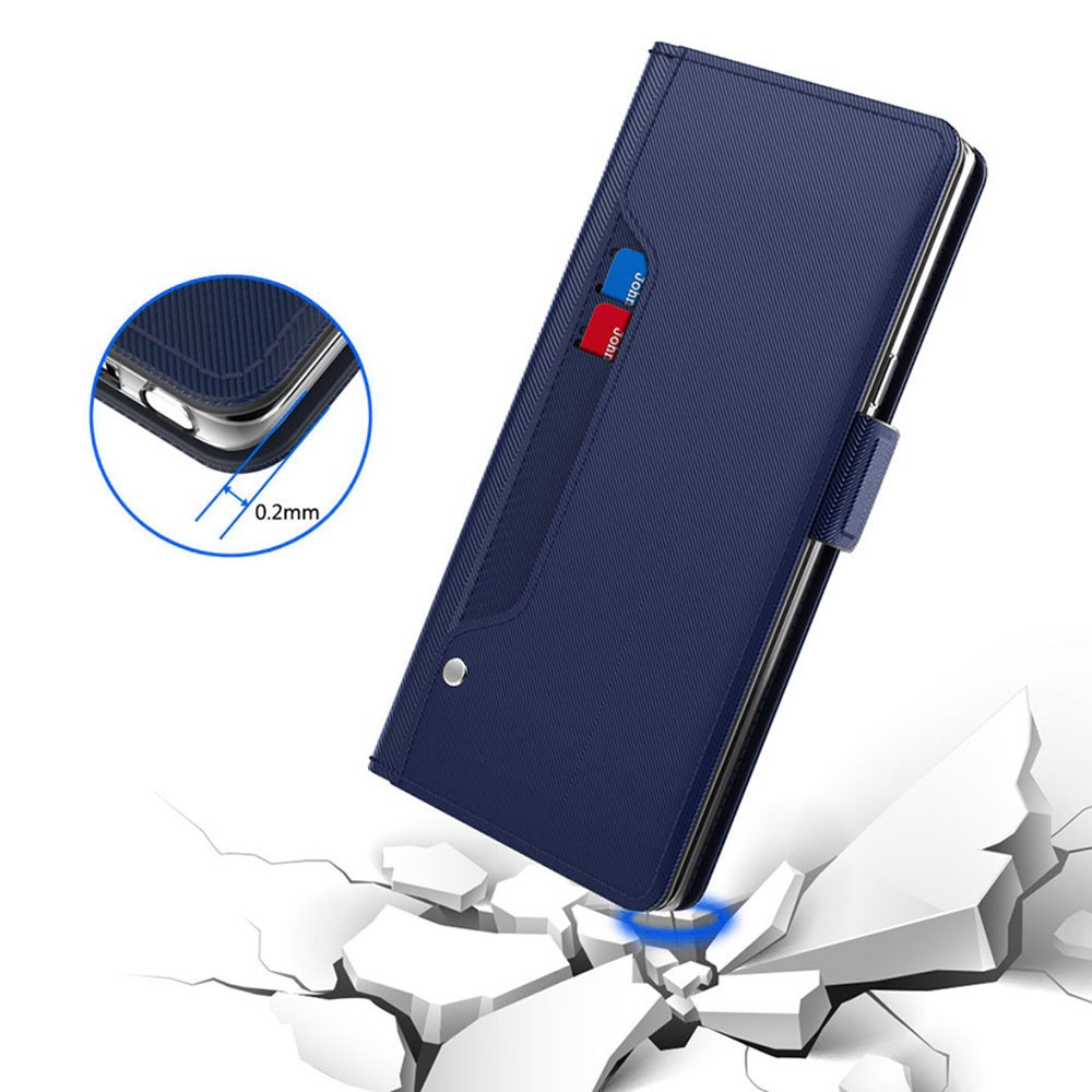  Motorola Edge 60 / 60 Fusion Fodral Med Kortfack Läder Blå - Teknikhallen.se