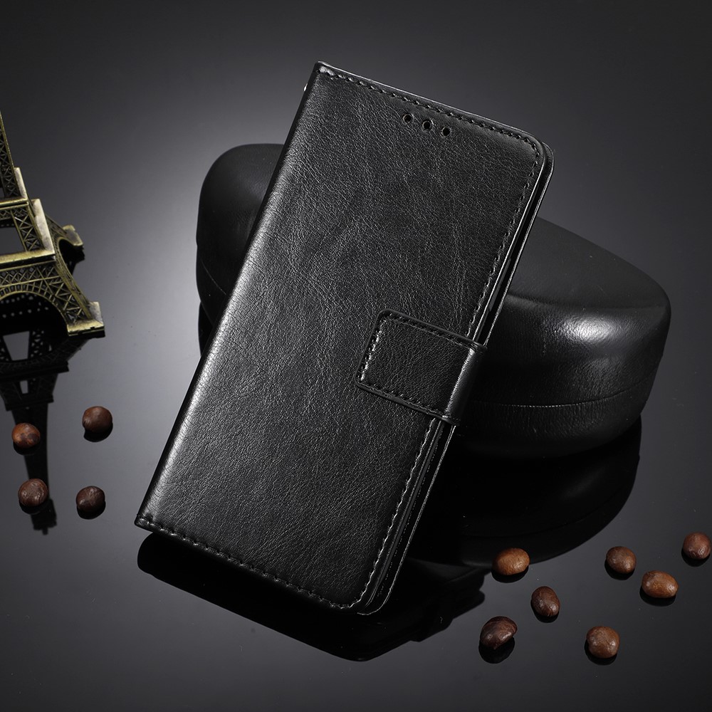  Sony Xperia 1 VII Fodral Crazy Horse Läder Svart - Teknikhallen.se