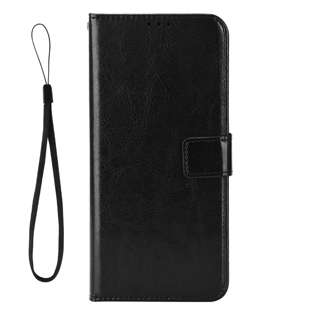  Sony Xperia 1 VII Fodral Crazy Horse Läder Svart - Teknikhallen.se