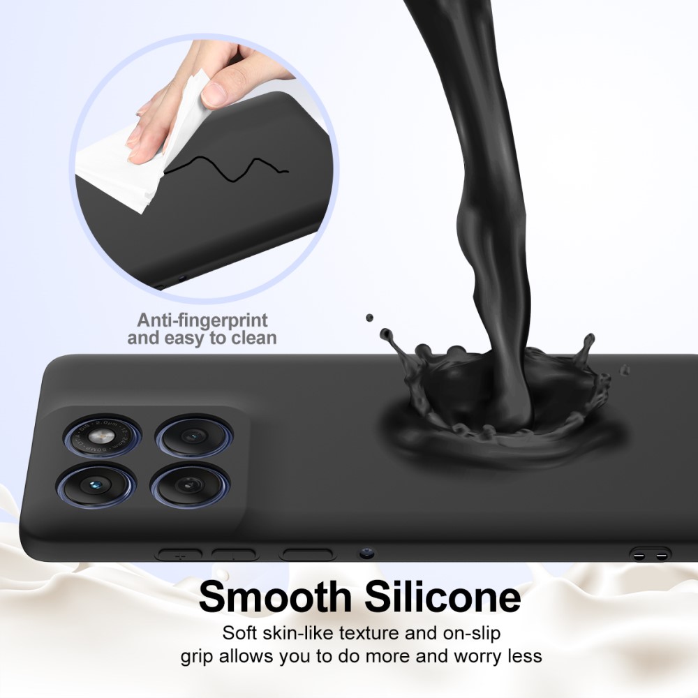 Motorola Edge 60 / 60 Fusion Skal MagSafe Liquid Silikon Svart - Teknikhallen.se