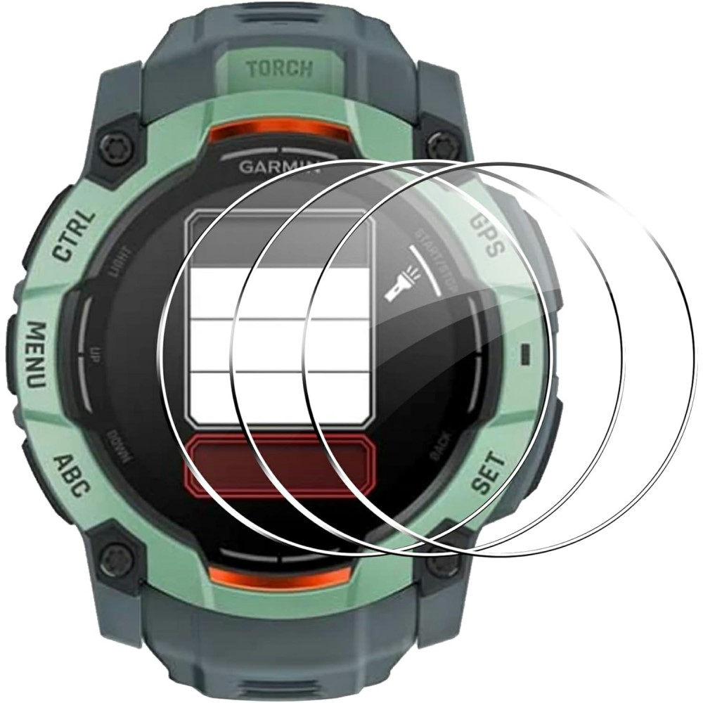  Garmin Instinct 3 45 mm 3-PACK Skärmskydd Härdat Glas - Teknikhallen.se