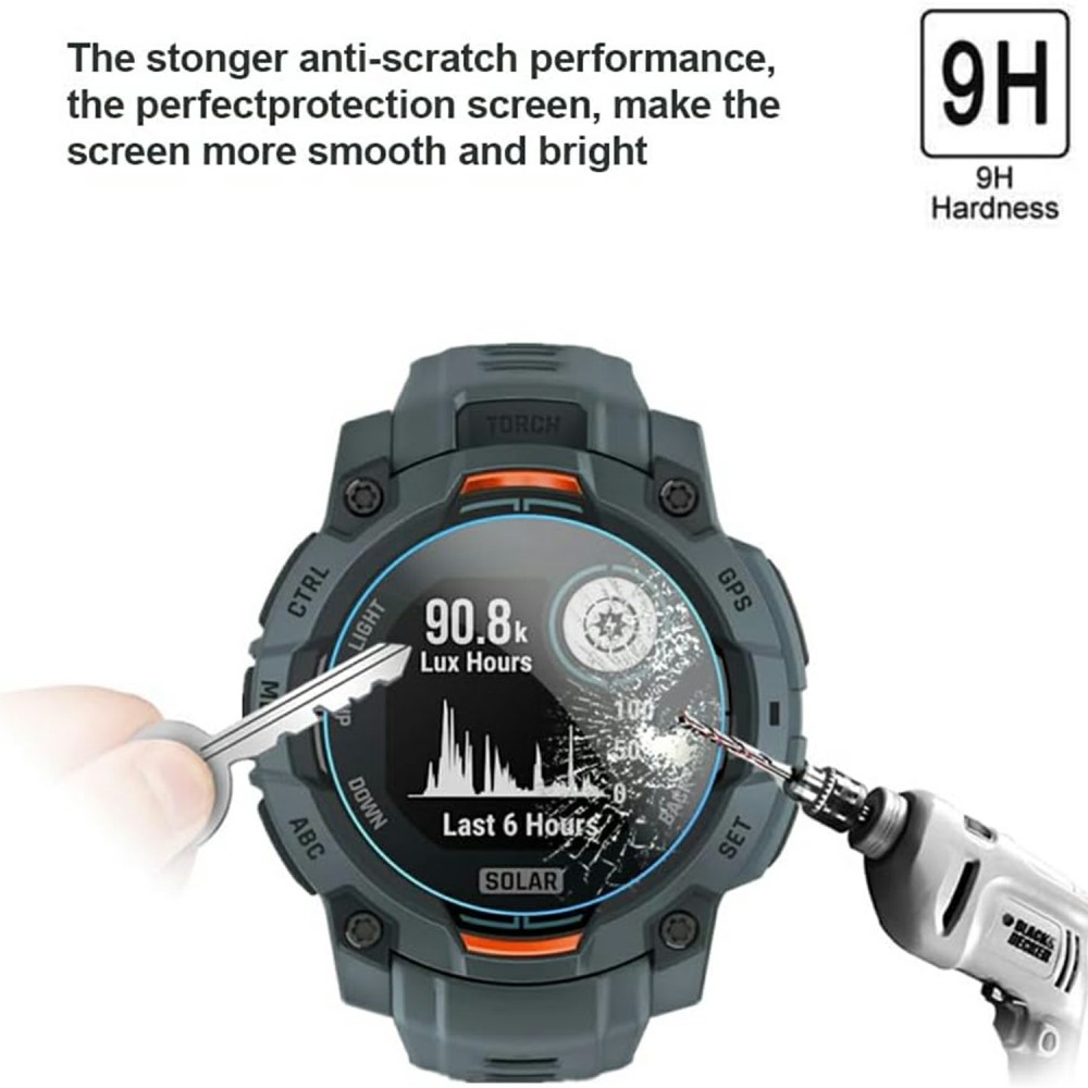  Garmin Instinct 3 45 mm 3-PACK Skärmskydd Härdat Glas - Teknikhallen.se