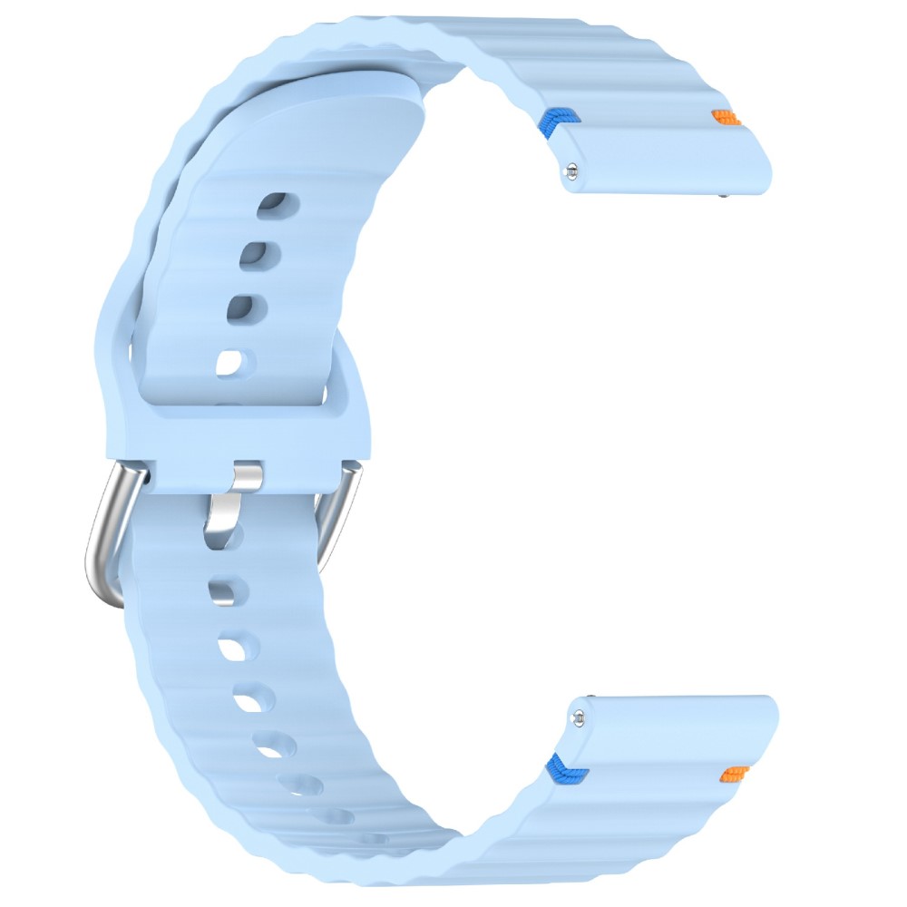  Klockarmband 22 mm Silikon Wave Design Ljus Blå - Teknikhallen.se