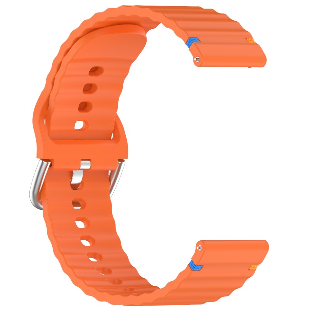  Klockarmband 20 mm Silikon Wave Design Orange - Teknikhallen.se