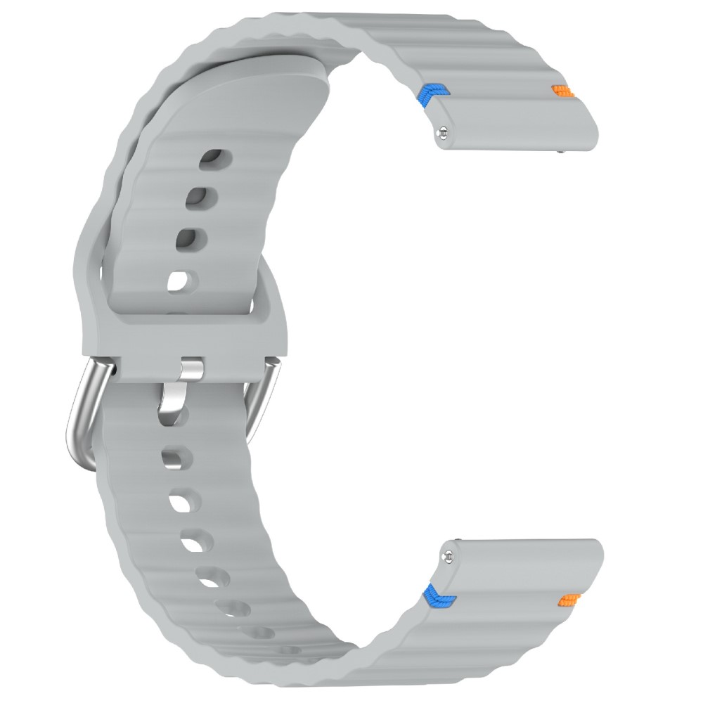  Klockarmband 20 mm Silikon Wave Design Grå - Teknikhallen.se