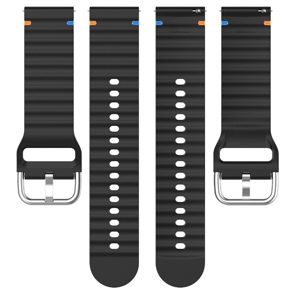  Klockarmband 20 mm Silikon Wave Design Grå - Teknikhallen.se