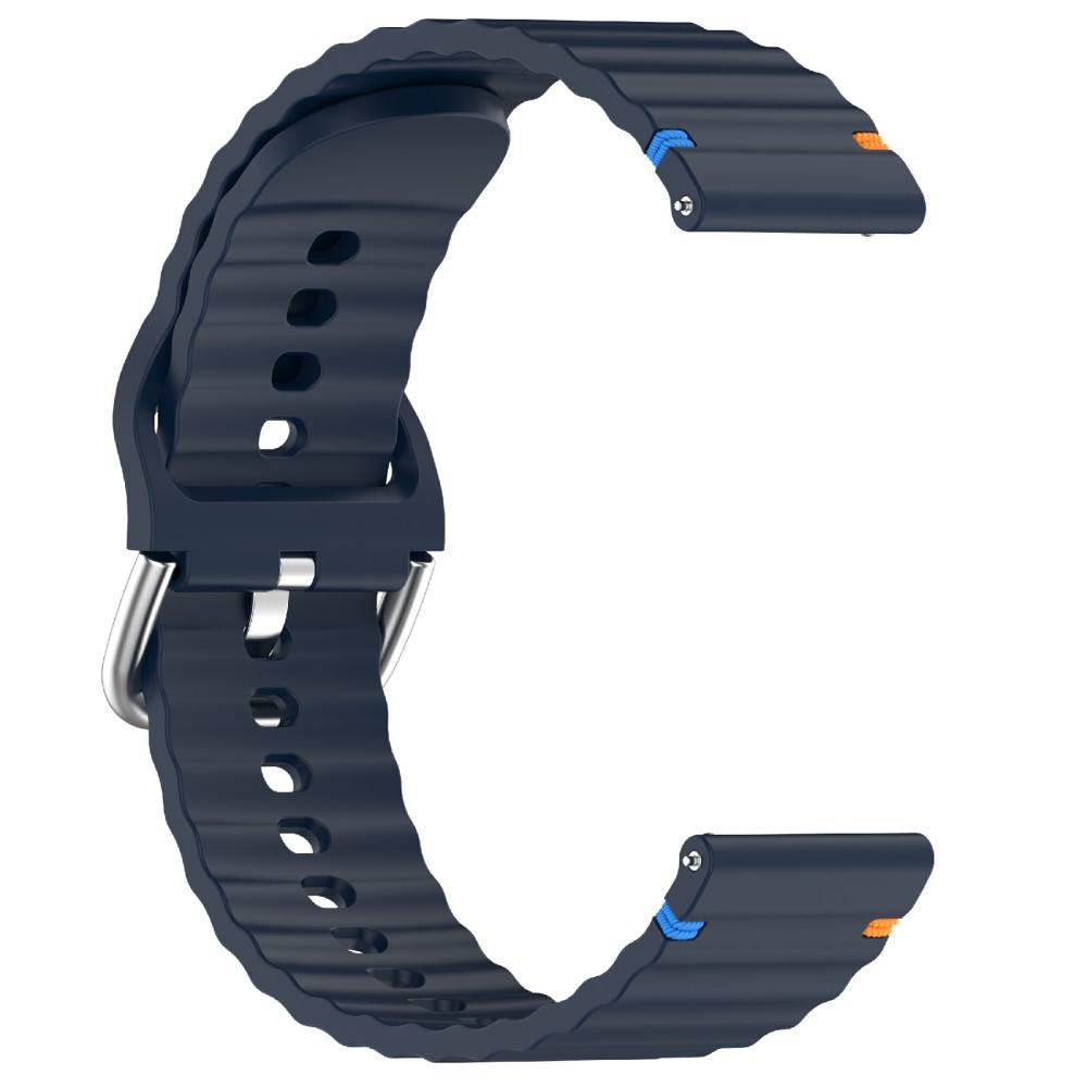  Klockarmband 20 mm Silikon Wave Design Mörk Blå - Teknikhallen.se