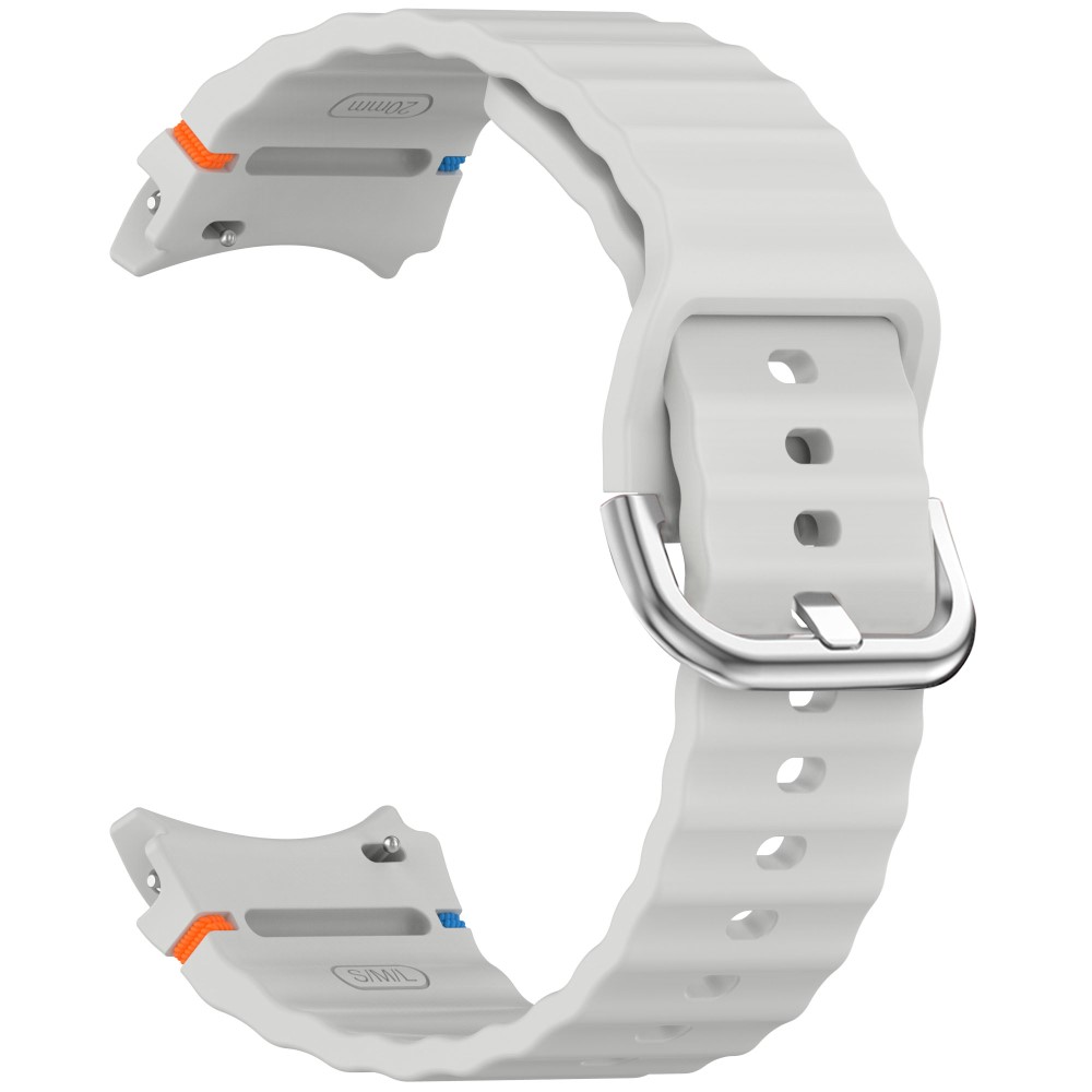  Galaxy Watch 5/5 Pro/6/7/FE Armband Silikon Wave Design - Teknikhallen.se