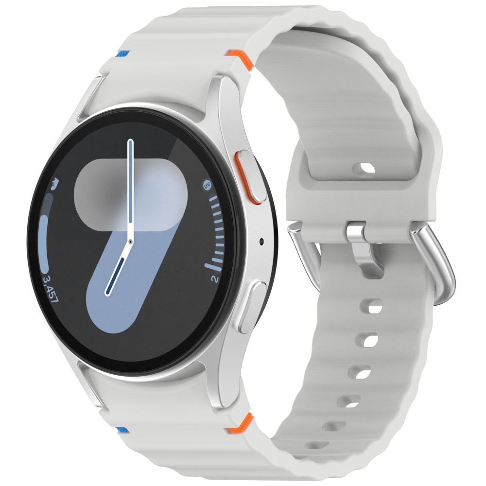  Galaxy Watch 5/5 Pro/6/7/FE Armband Silikon Wave Design - Teknikhallen.se