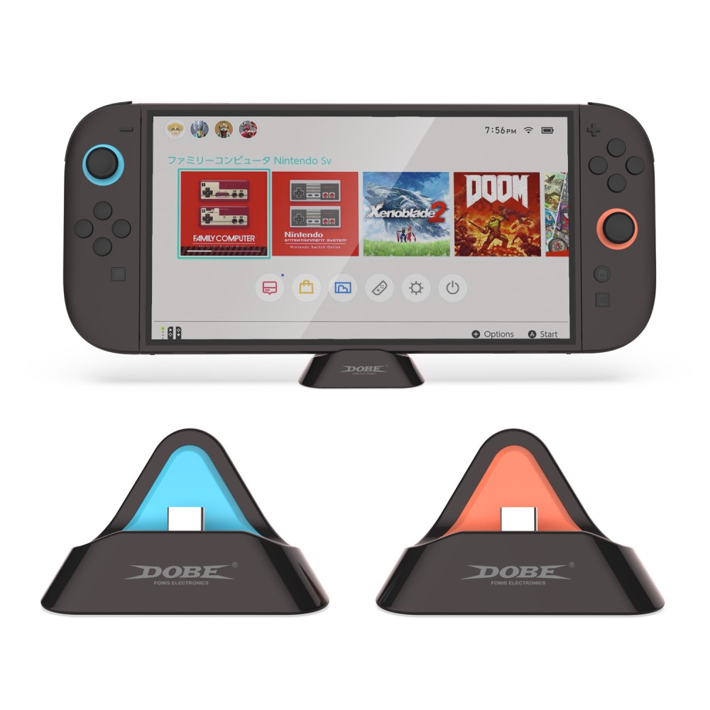 DOBE DOBE Nintendo Switch / Switch 2 Laddningsstativ Svart - Teknikhallen.se