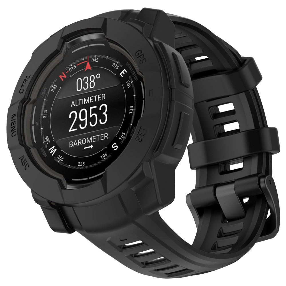  Garmin Instinct 3 50 mm Skal Silikon Shockproof Svart - Teknikhallen.se