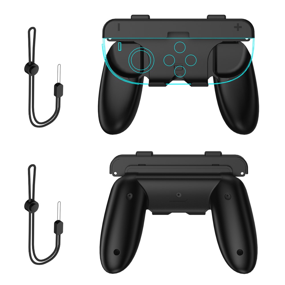 JYS JYS 2 st Nintendo Switch 2 Joy-Con Grip Svart - Teknikhallen.se