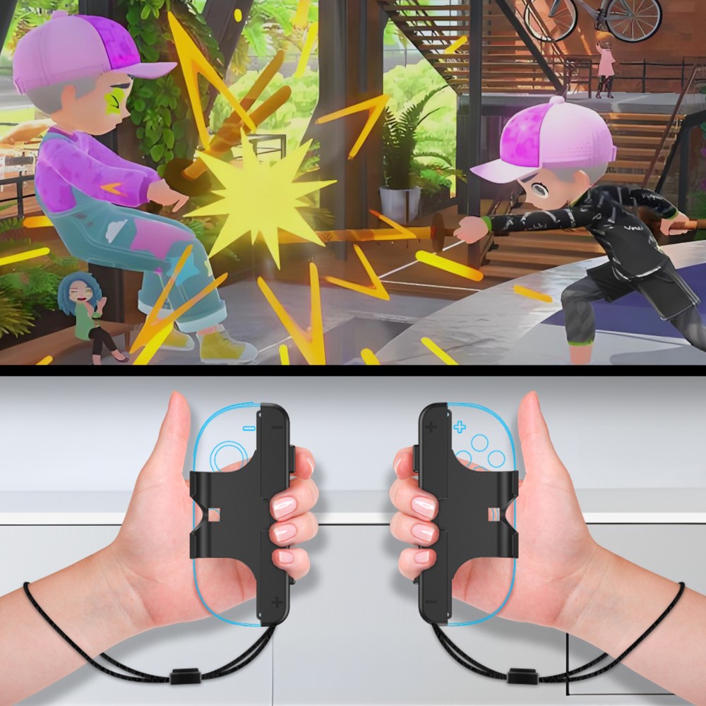 JYS JYS 2 st Nintendo Switch 2 Joy-Con Grip Svart - Teknikhallen.se