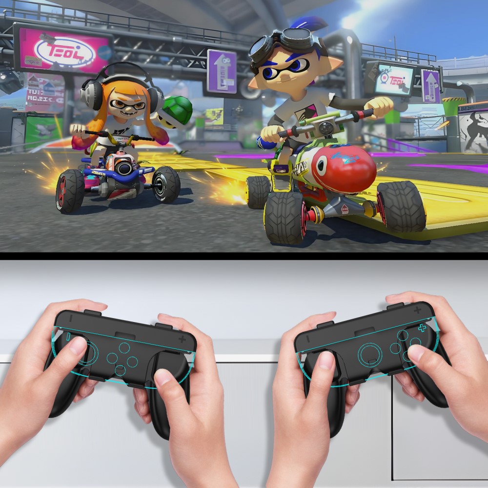 JYS JYS 2 st Nintendo Switch 2 Joy-Con Grip Svart - Teknikhallen.se