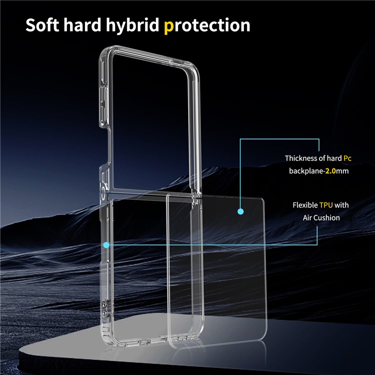  Samsung Galaxy Z Flip 7 Skal TPU / Akryl Transparent - Teknikhallen.se
