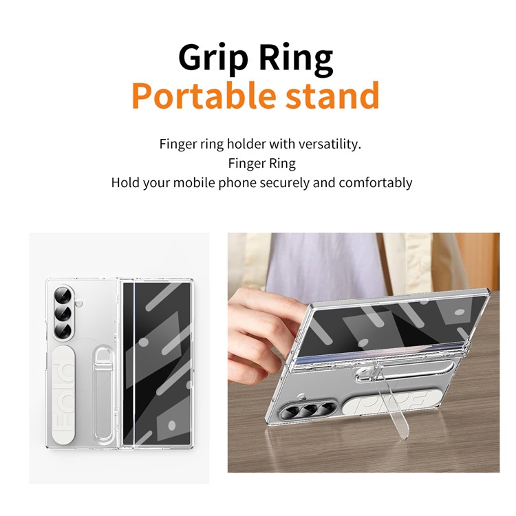  Samsung Galaxy Z Fold 7 Skal Kickstand Transparent - Teknikhallen.se