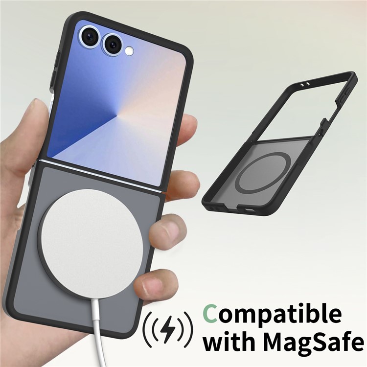  Samsung Galaxy Z Flip 7 Skal MagSafe Skin Touch Svart - Teknikhallen.se