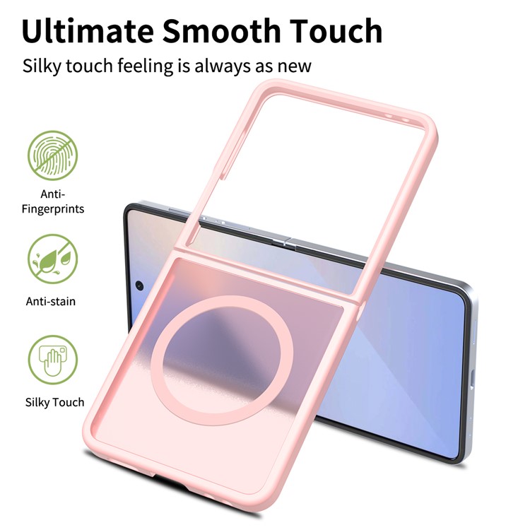  Samsung Galaxy Z Flip 7 Skal MagSafe Skin Touch Rosa - Teknikhallen.se